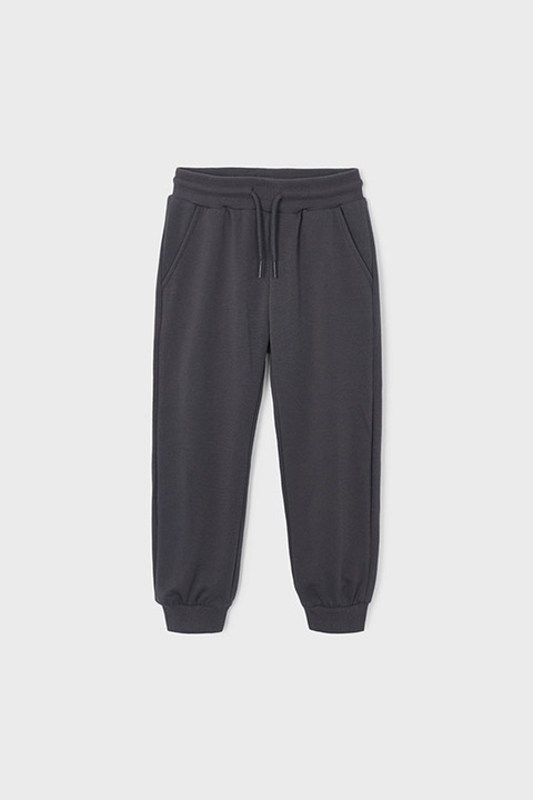 Mayoral, Pantaloni de trening cu model uni si snur de ajustare, Gri carbune