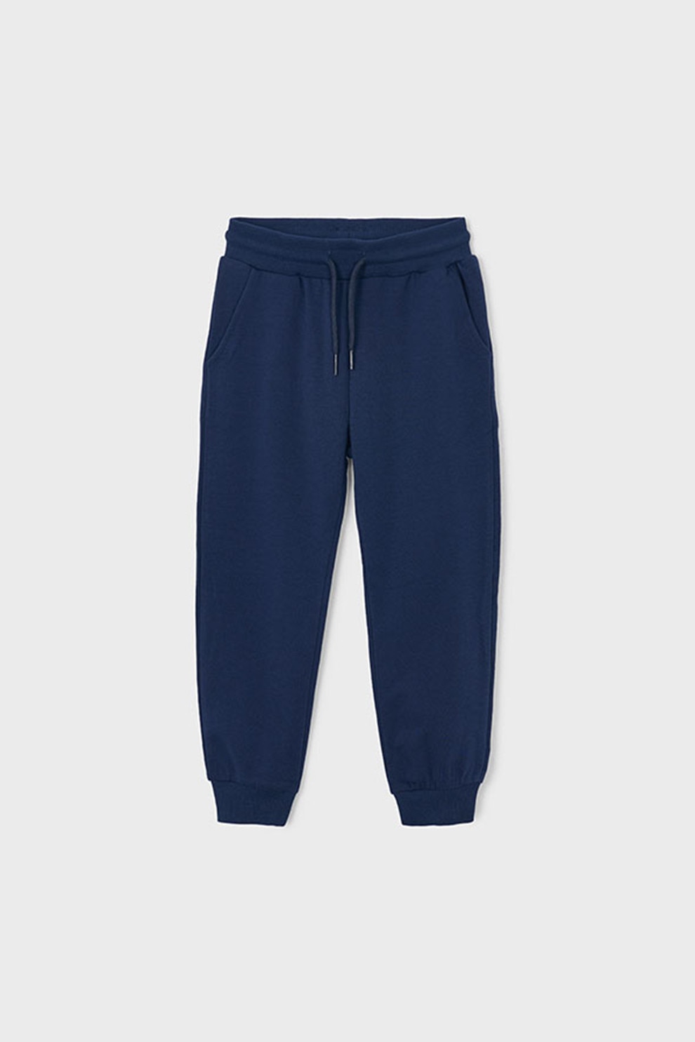 Mayoral, Pantaloni de trening cu model uni si snur de ajustare, Albastru ultramarin, Bleumarin, 122 CM