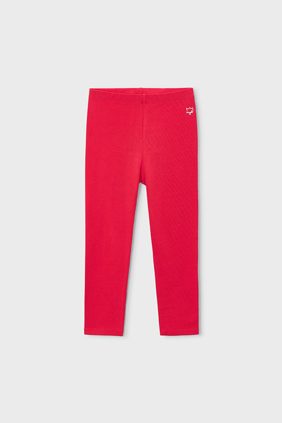 Mayoral, Colanti din amestec de bumbac cu talie elastica, Rosu vermillion, 116 CM