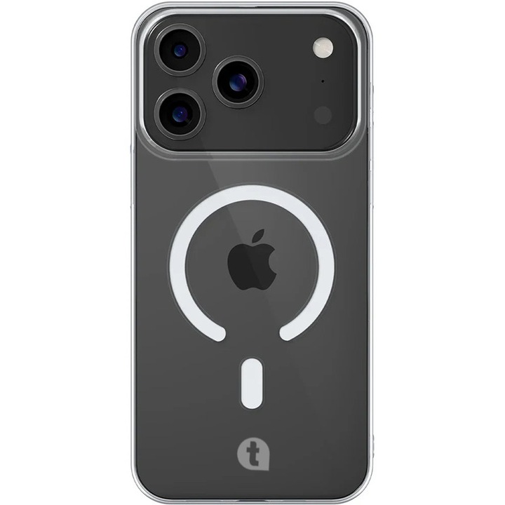 Telefonultau szilikon védőtok Apple iPhone 17 Pro-hoz, MagSafe, Ultra Slim, Rugalmas, Clear Case, Átlátszó