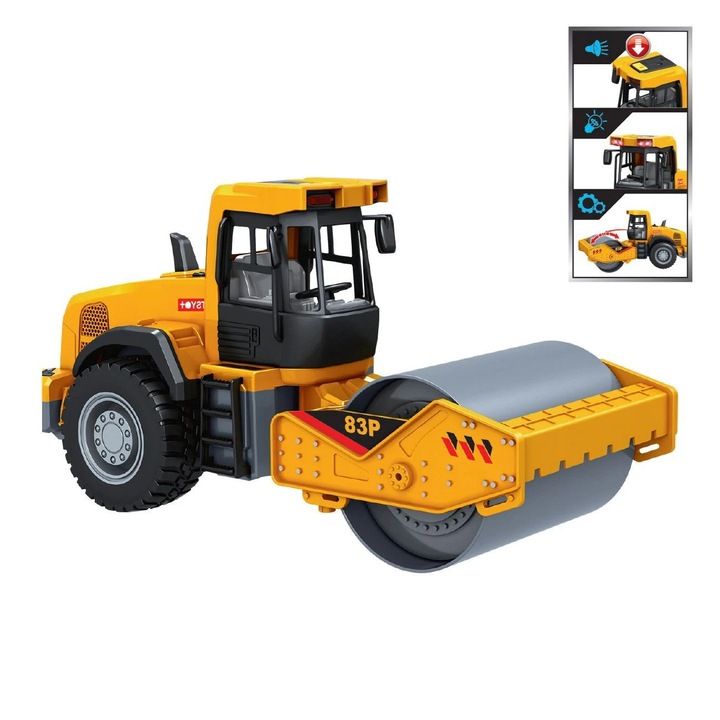 Építkezési jármű hang- és fényeffektusokkal