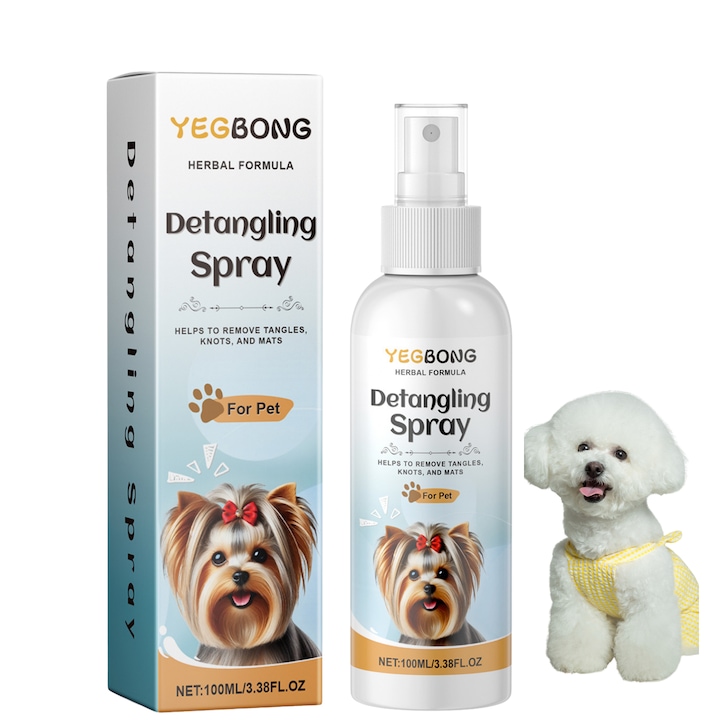 Spray Profesional YEGBONG pentru Descurcarea Magica a Blanii, Anti-Incalcire si Stralucire Instanta, Fara Clatire, cu Ulei de Arbore de Ceai si Citronella, 100ml