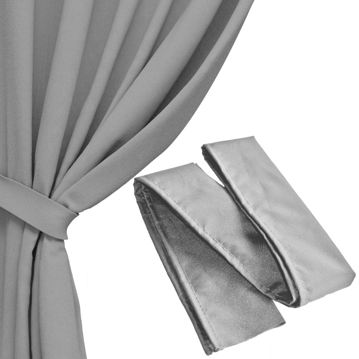Colier pentru draperie HomeView, gri, poliester