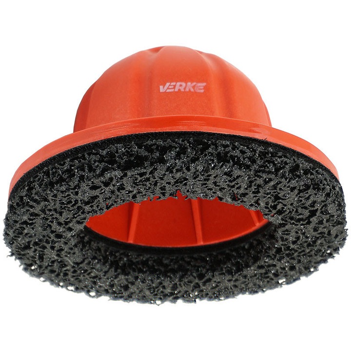 Perie de curatare butuc roata 150 mm, VERKE V05265, 1/2", Disc Abraziv Carbid Siliciu