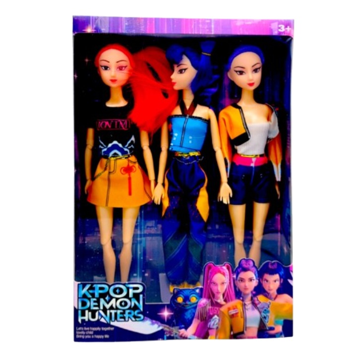 Set de figurine K-POP, Demon Hunter, 3 piese, Plastic