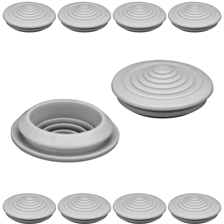 Presetupe de cauciuc Ø20.5mm, PAWBOL, Set 10 Bucati, PG13.5, Gri, Pawbol
