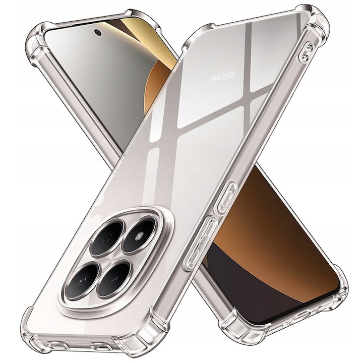Husa pentru Xiaomi Redmi Note 15 Pro 5G Slim Anti-Shock 1.5mm reinforced 4 corners, transparenta