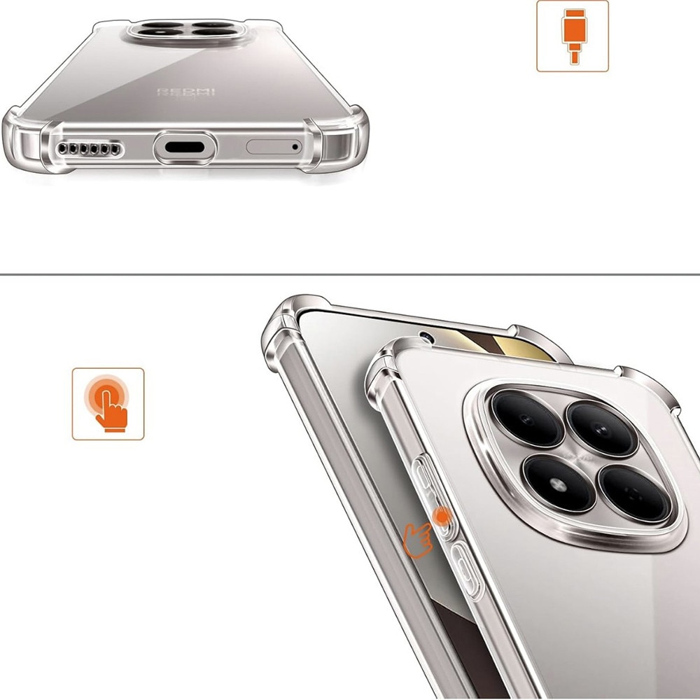 Husa pentru Xiaomi Redmi Note 15 Pro 5G Slim Anti-Shock 1.5mm reinforced 4 corners, transparenta