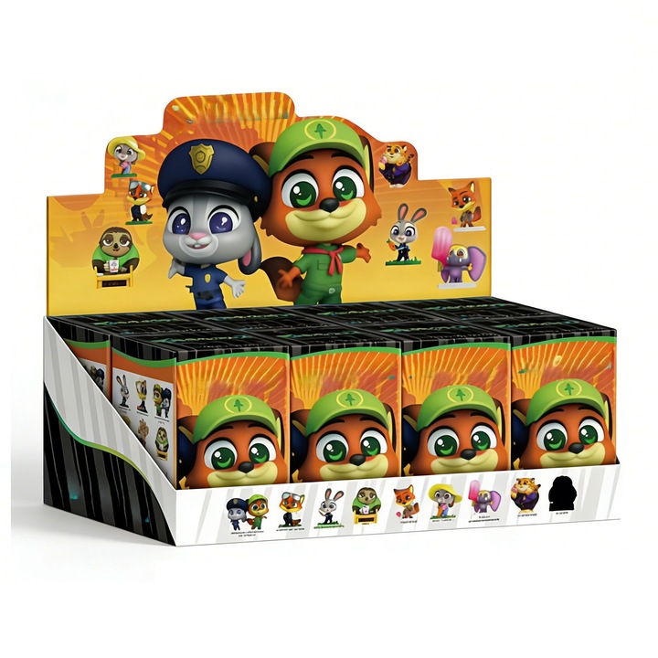 Фигурки Zootopia, комплект с Lisici и Nik, детски играчки, тематична кутия, 4 ст
