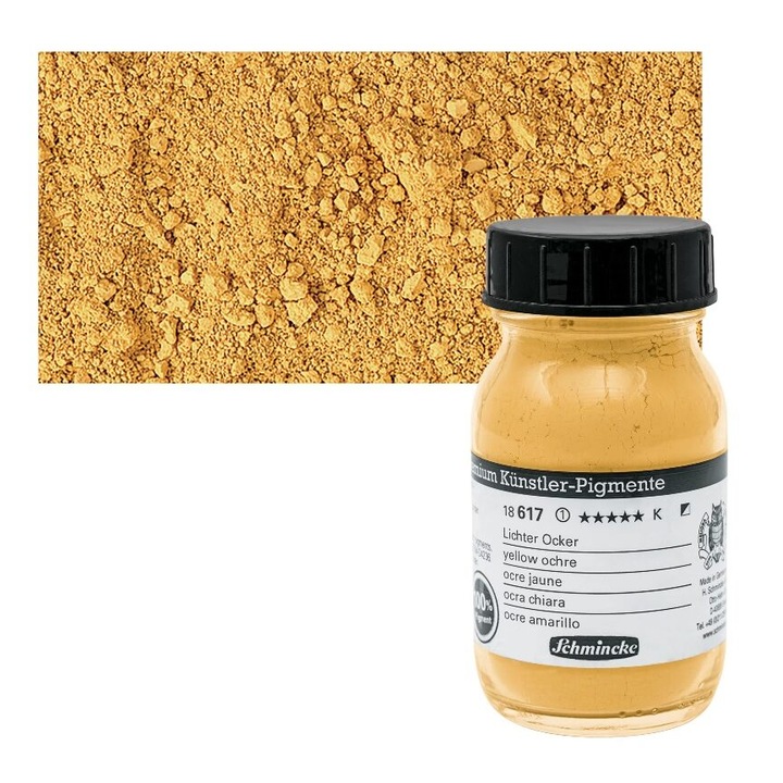 Pigment pur 100 ml - Schmincke, 018618 Yellow ochre 100 ml 18617055 - Schmincke