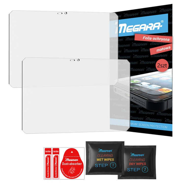 Set 2x folie protectoare Megara pentru Cubot Tab KingKong, mata, fără bule de aer, protecție împotriva zgârieturilor