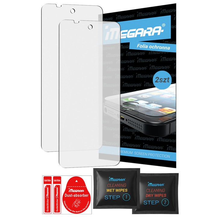 Folie protectoare pentru telefon Megara, set 2pcs, flexibilă, rezistentă, transparentă