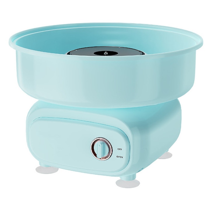 Masina de facut vata de zahar, albastra, set cu miarka si 10 betisoare, 220/240V