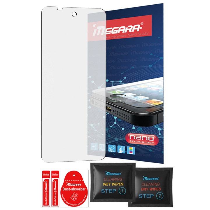 Folie protectie telefoane Megara, hibrid, elastic, transparent, pentru Rugone Xever 7 Series Pro