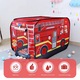 Cort de Joaca, Bedee, Pop UP, Poliester, Tema Camion de Pompieri, Pliabil, Sigur si Rezistent, Interior/Exterior, cu Usa si Ferestre, Poliester, cu Etui, Cadoul Perfect pentru Copii, 112x71x71cm, Rosu