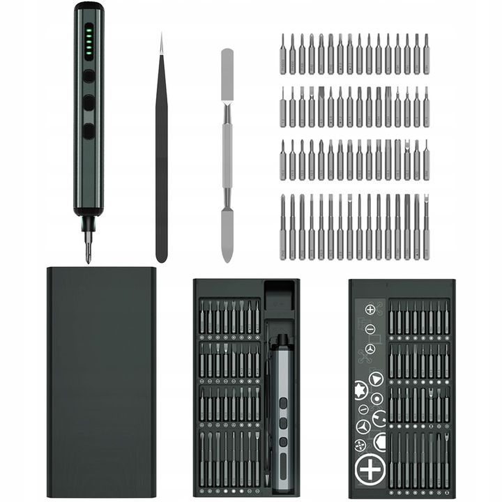 Bedee Precíziós Elektromos Csavarhúzó, 68IN1, 350mAh, 0.12 N.m-0.35 N.m