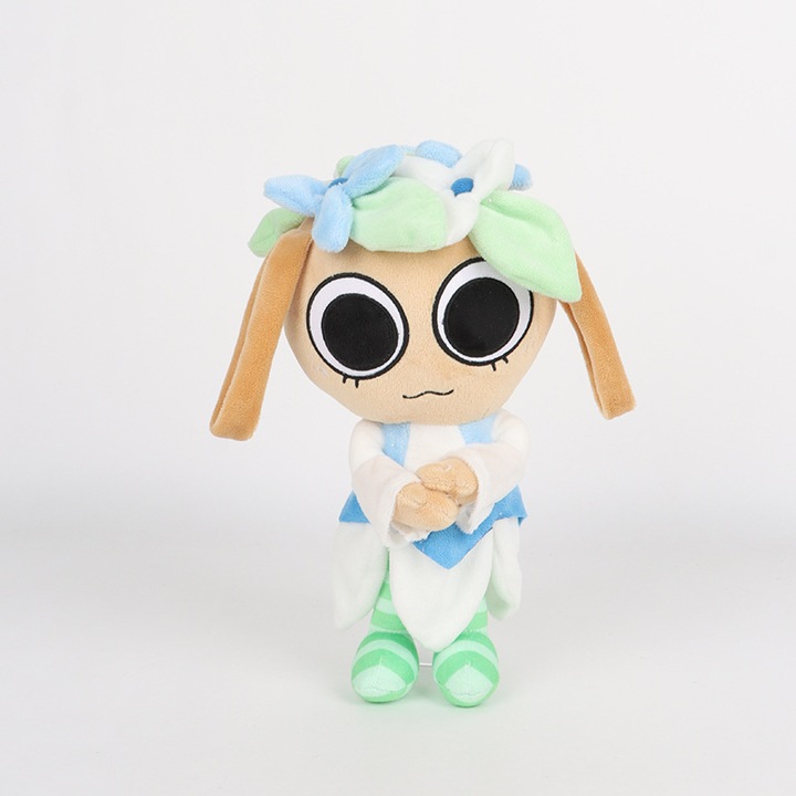 Papusa de plus Creepy Playboy, lotus alb, 25x10x28cm