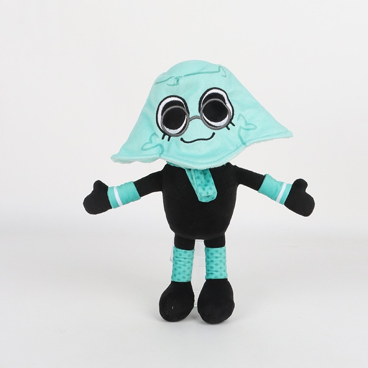 Плюшена кукла Creepy, езерно синьо и черно, 21x11x28см