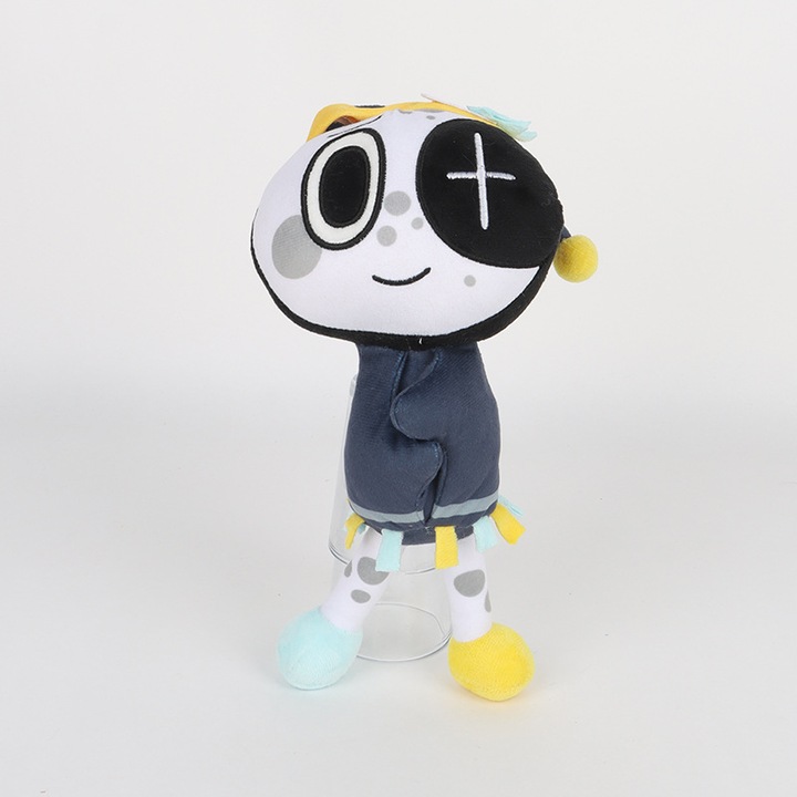 Плюшена играчка, мек, сив клоун, 28 см, забавен подарък