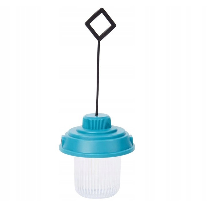 Lampă de camping reîncărcabilă, Albastră, Plastic, 3,7V, Cu întrerupător, 3 setări de lumină