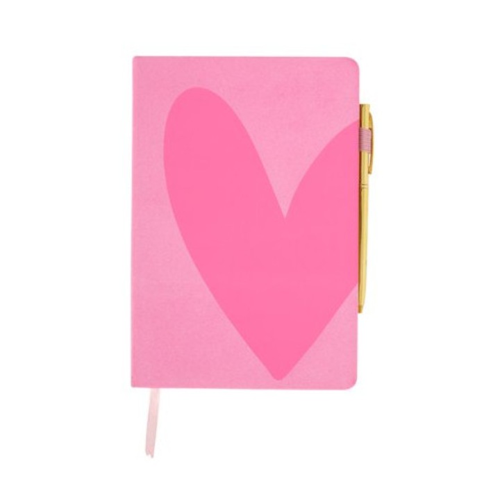 Caiet cu pix, Roz, A5, Copertă tare, 160 de foi