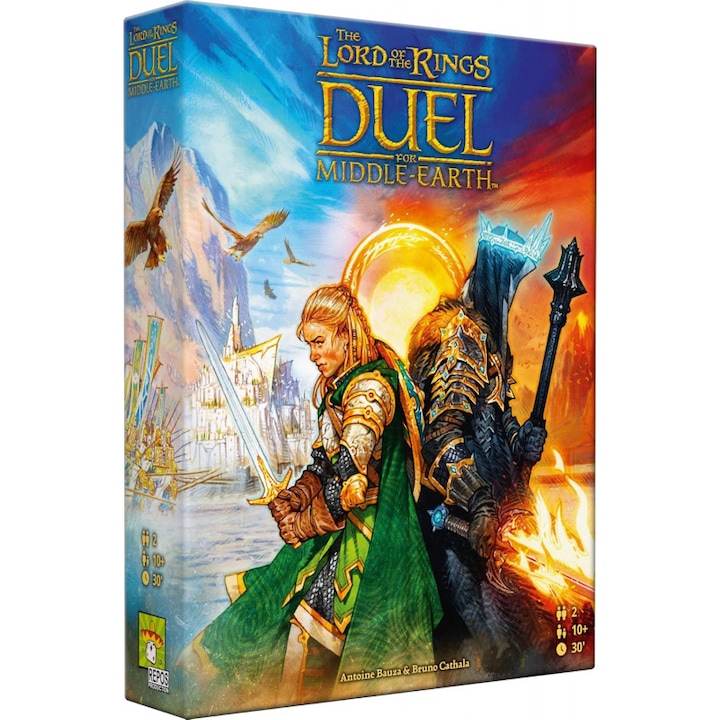 Joc de societate Lord of the Rings Duel lb. Engleza，Joc de masa pentru 2 jucatori (10+ ani), cu durata de 30 minute