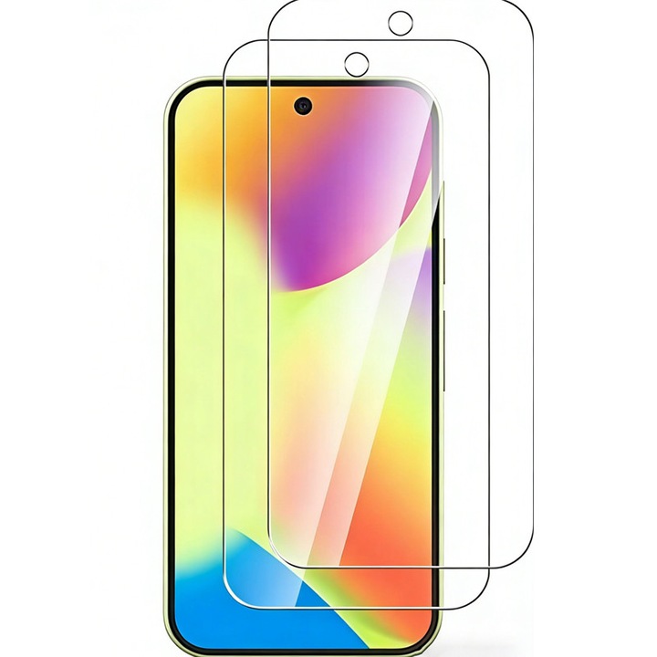 Folie protectie ecran compatibila cu Google Pixel 10, set 2 bucati, sticla securizata, transparenta, 9H, antisoc