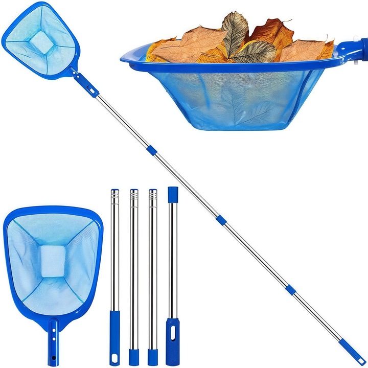 Мрежа за почистване на басейн MWAOWM, регулируема, 185x42x27см, алуминий