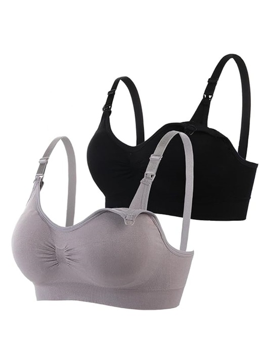 Set 2 Stiene pentru alaptare, Negru | Multicolor