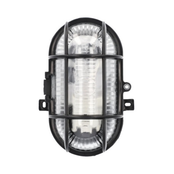 Plafonieră neagră UNITEC 60W, IP44, 170x120x105mm, exterior