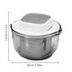 Taietor multifunctional pentru legume - cuburi, taietor pentru cartofi si ceapa cu recipient colector la baza 3 lame interschimbabile, in culori alb-gri