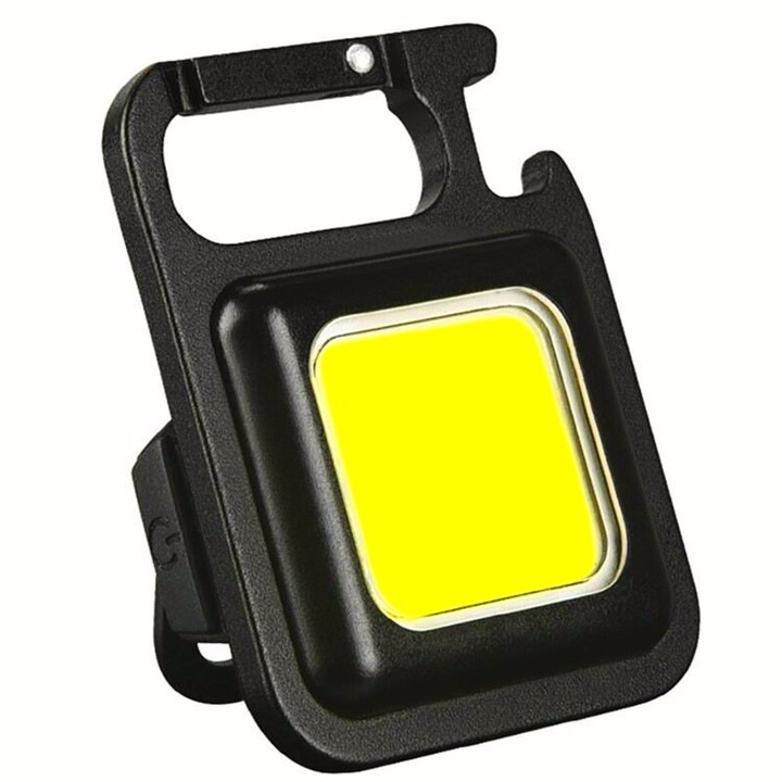 Слънчев фенер, Джобен тип ключодържател, 30 светодиода, USB Type-C зареждане, За открито, Къмпинг, Алпинизъм, Колоездене, Устойчив на атмосферни влияния, Бърз