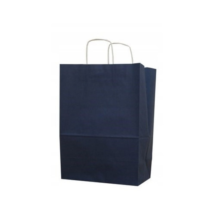 Punga de cadou din hartie, Neopak, Material Hartie, Orice ocazie, Dimensiuni 180 mm x 80 mm x 225mm, Culoare Albastru