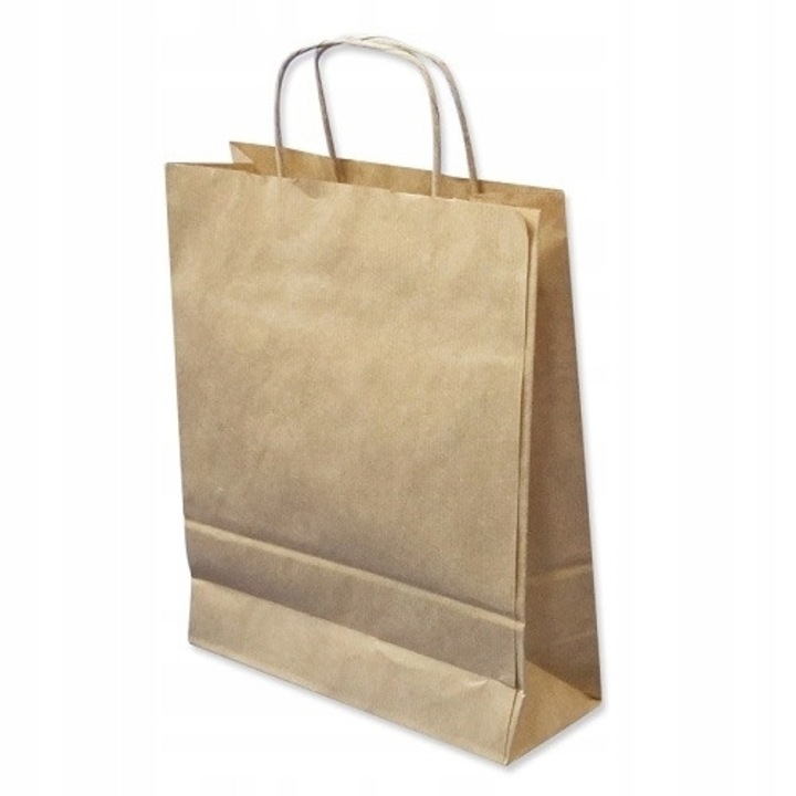 Punga de cadou din hartie, Neopak, Material Hartie, Orice ocazie, Dimensiuni 240 mm x 100 mm x 320 mm, Culoare Maro