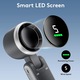 Преносим ръчен вентилатор, Bedee®, 5 скорости, LED дисплей, 50000 RPM, 9m/s, 3600mAh, 8 часа работа, 17*6см, универсален дизайн 2 в 1, е основен аксесоар за летни дейности на открито и пътувания, Черен/Сребрист