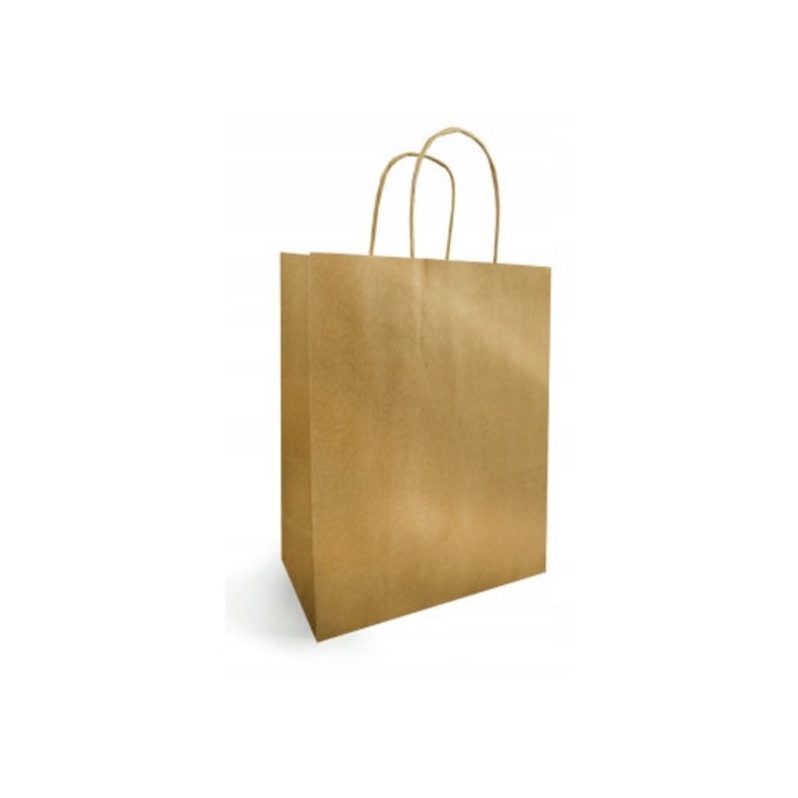 Punga de cadou din hartie, Neopak, Material Hartie, Orice ocazie, Dimensiuni 340 mm x 140 mm x 395 mm, Culoare Auriu