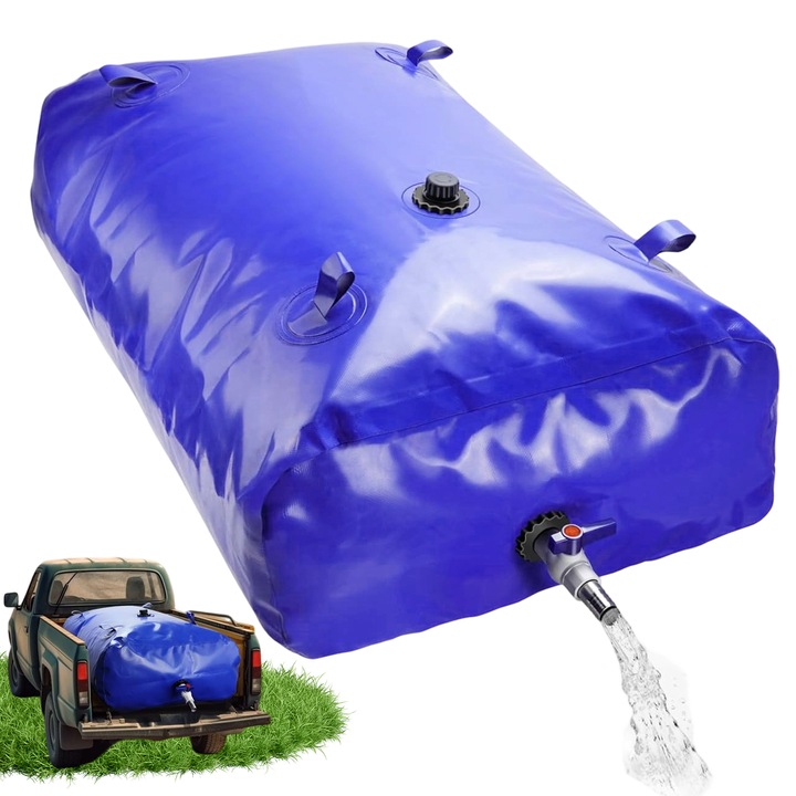 Rezervor Pentru Apa, bedee, 350L, 1 Robinet, 100x70x50 cm, Pliabil, Fabricat Din Material De Inalta Calitate, pentru livrare de apa in caz de urgenta, udare si multe altele