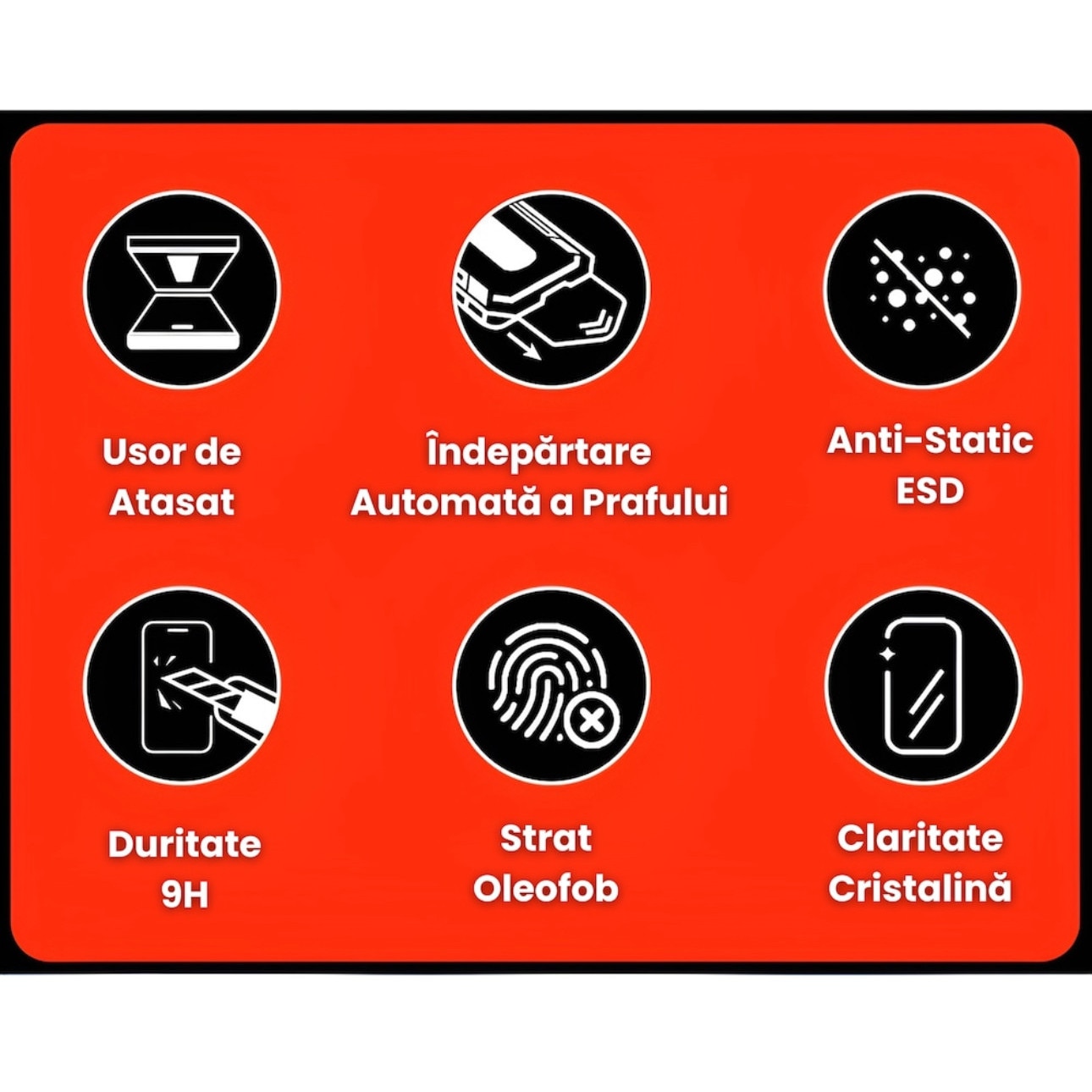 Folie Sticla Securizata, Compatibil cu iPhone 17 Pro, Gorila X instalare usoara cu dispozitiv EASYAPP pentru indepartarea prafului, Anti-zgarieturi, Anti-amprenta, anti-explozie, Anti-soc, Anti-ulei, Anti-orbire