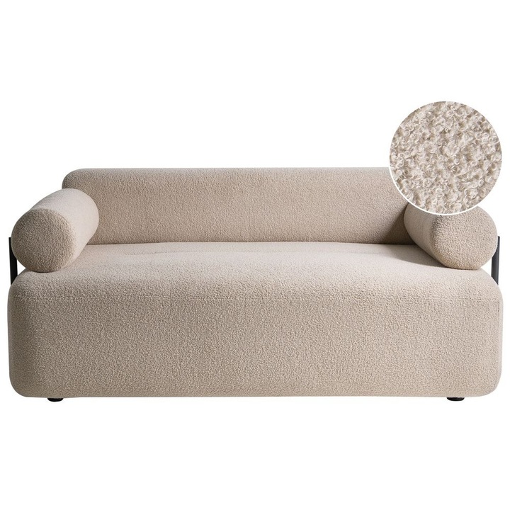 Canapea cu 2 locuri Elva Boucle Bej