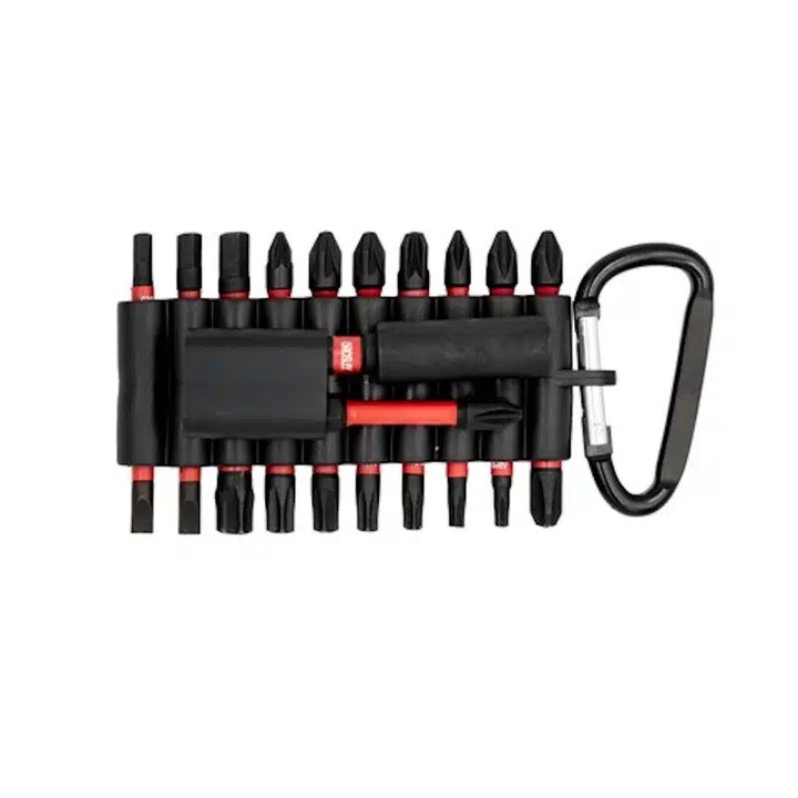 Grosley Bit Készlet (22 részes, 1/4″ Tartó, Karabíner)