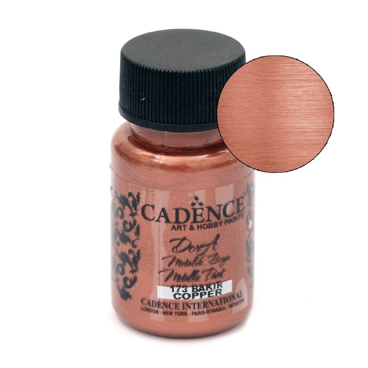 Vopsea acrilică 50 ml Cadence, metallic, set multifunctional