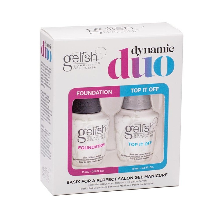 Gelish Dynamic Duo - Foundation alaplakk és Top It Off fedőlakk