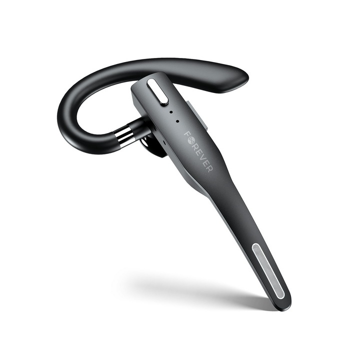 Forever BH-100 - fekete bluetooth headset, töltő tokkal