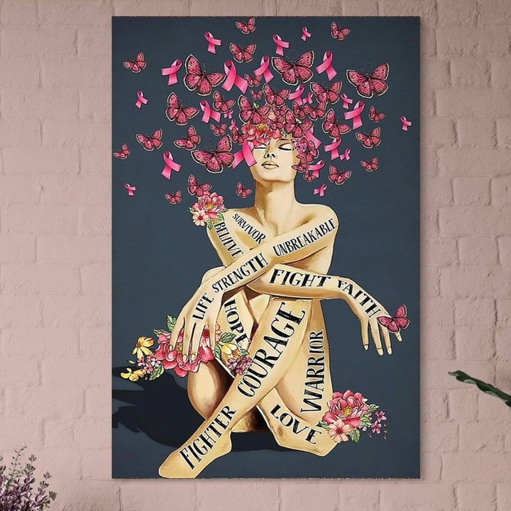 Tablou Canvas Premium, LuxCanva® Q1017, Aripile Sperantei, 80 X 120 CM, Panza Bumbac 100% 400g/m2, Sasiu Lemn, Ganduri, Optimism, Feminin, Flori, Motivational, Empatie, Viata, Birou, Dormitor