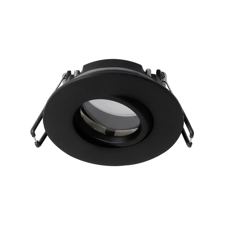 Corp de iluminat rotund POLI Black IP44 negru ermetic pentru tavan EDO777861 EDO Solutions