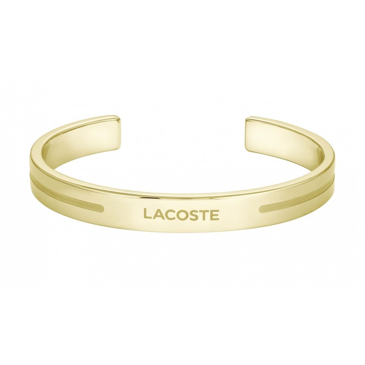 Bratara barbateasca Lacoste, aurie, otel inoxidabil