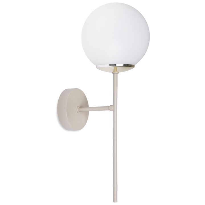 Aplica perete Siena casmir auriu 1 bec abajur alb E14 lampa perete corp iluminat modern