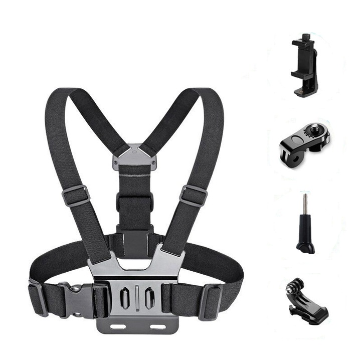 Комплект за екшън камера, 4 части, регулируем, многоцветен