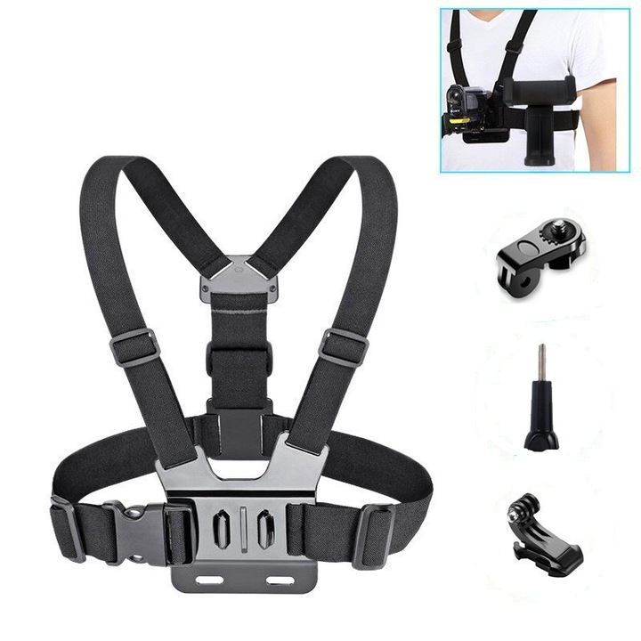 Комплект стойки за екшън камера, 4 части, регулируеми, многоцветни