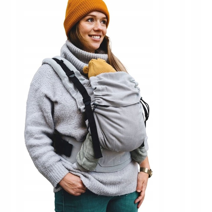 Marsupiu ergonomic Little Frog Prime, Gray Moonstone, 4-20 kg, set cu rucsac